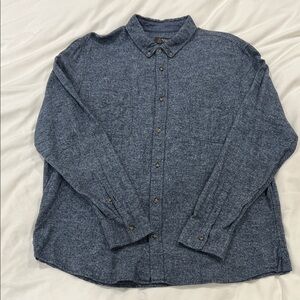 Casual Denim Blue Button-Down Shirt